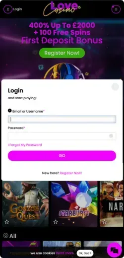 Lovecasino Login